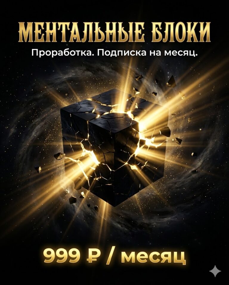 26. Ментальные блоки — месяц — 999 ₽ _ месяц